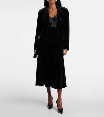 Gonna midi Grace in velluto | Norma Kamali