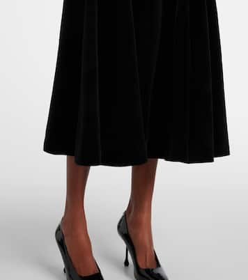 Gonna midi Grace in velluto | Norma Kamali