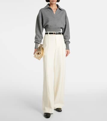 Pantaloni a gamba larga Weyes in crêpe | Proenza Schouler
