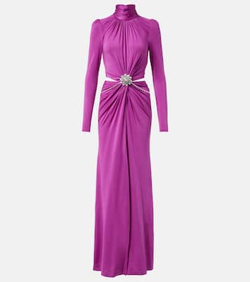 Cutout crystal-embellished jersey gown | Rabanne
