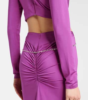 Cutout crystal-embellished jersey gown | Rabanne