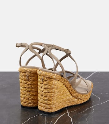 Sandali espadrillas Ayla 110 in suede con zeppa | Jimmy Choo