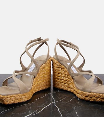 Sandali espadrillas Ayla 110 in suede con zeppa | Jimmy Choo