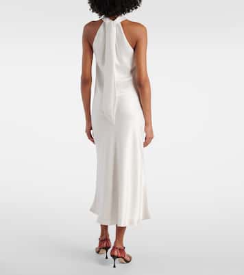 Vestido midi de novia Sienna de satén | Galvan