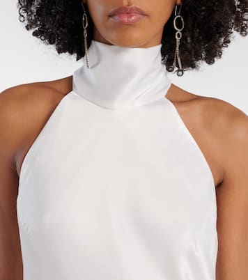 Vestido midi de novia Sienna de satén | Galvan