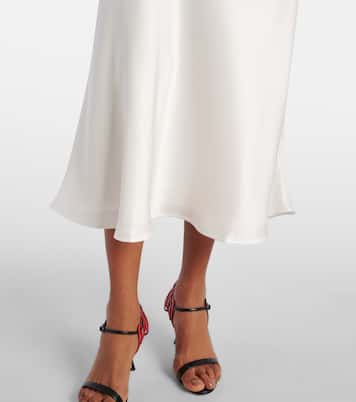 Vestido midi de novia Sienna de satén | Galvan
