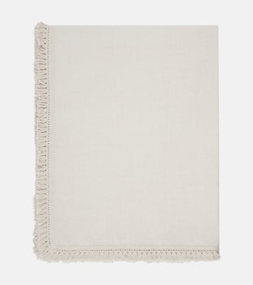 Fringed Medium linen tablecloth | Once Milano