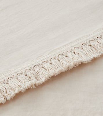 Fringed Medium linen tablecloth | Once Milano