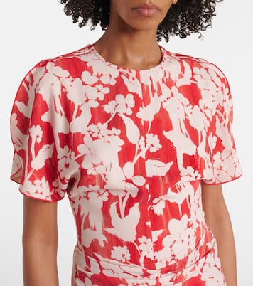 Abito midi con stampa floreale | Victoria Beckham
