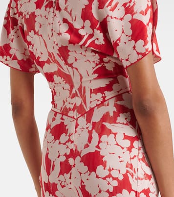 Abito midi con stampa floreale | Victoria Beckham