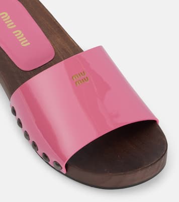 Patent leather clogs | Miu Miu