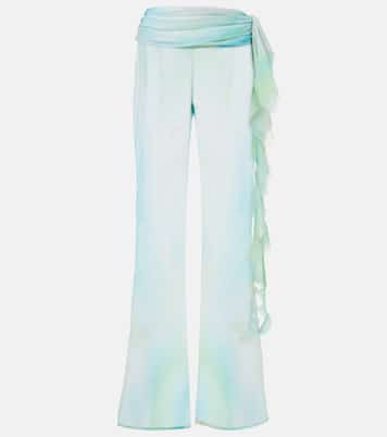 Pantaloni flared Shawn con volant | Bananhot