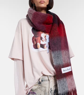 Bufanda de mezcla de lana con flecos | Acne Studios