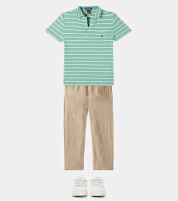 Striped cotton and linen polo shirt  | Polo Ralph Lauren Kids