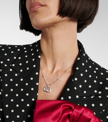 Ovalette VLogo embellished necklace | Valentino
