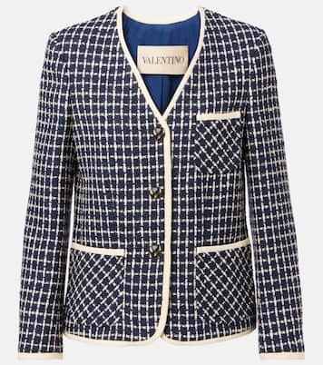 Chaqueta de bouclé en mezcla de lana y algodón | Valentino