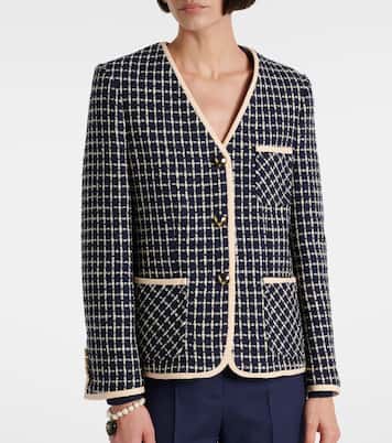 Chaqueta de bouclé en mezcla de lana y algodón | Valentino