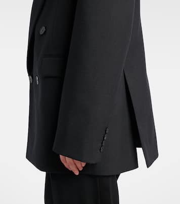 Blazer doppiopetto in canvas di lana | Saint Laurent