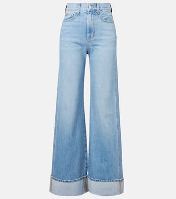 Jeans anchos de tiro alto | Veronica Beard
