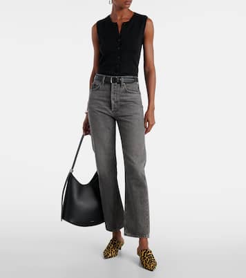 '90s cropped high-rise straight jeans | Agolde