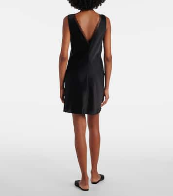 Minikleid Barb aus Satin mit Spitze | Leset