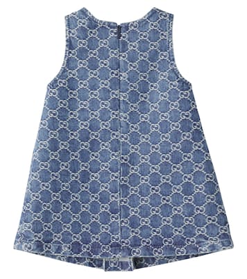 Bebé - vestido de denim con GG en jacquard | Gucci Kids
