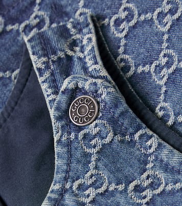 Bebé - vestido de denim con GG en jacquard | Gucci Kids