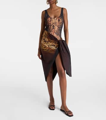 Printed cotton beach cover-up | Jean Paul Gaultier