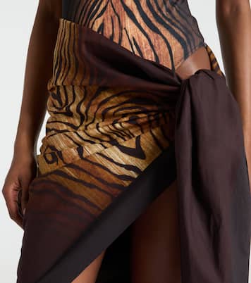 Printed cotton beach cover-up | Jean Paul Gaultier