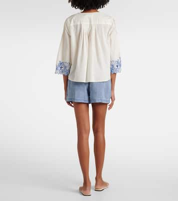 Bestickte Bluse Blake aus Baumwolle | Velvet
