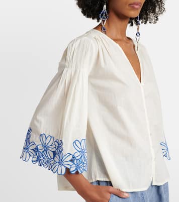 Bestickte Bluse Blake aus Baumwolle | Velvet