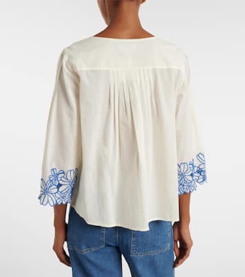Bestickte Bluse Blake aus Baumwolle | Velvet