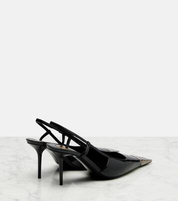 Jeanne 75 leather slingback pumps | Saint Laurent