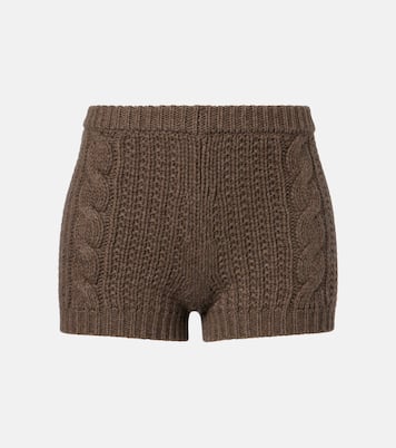 Shorts aus Kaschmir mit Zopfstrickmuster | Magda Butrym