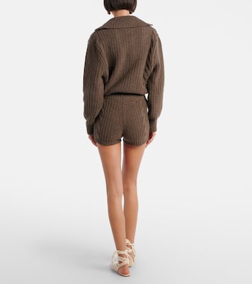 Shorts aus Kaschmir mit Zopfstrickmuster | Magda Butrym