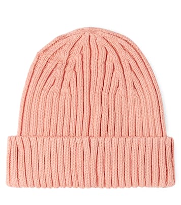 Ribbed-knit cotton beanie  | Mini Rodini