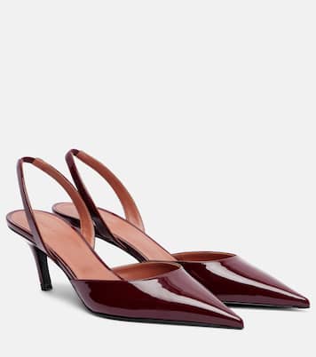 Sofia 60 patent leather slingback pumps | Amina Muaddi