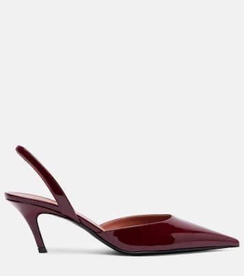 Sofia 60 patent leather slingback pumps | Amina Muaddi