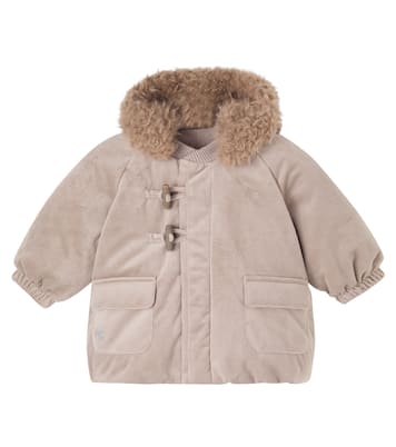 Baby Billo hooded corduroy jacket | Wheat