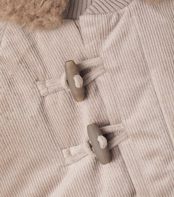 Baby Billo hooded corduroy jacket | Wheat