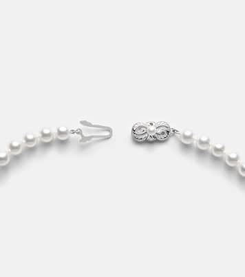 18kt white gold necklace with pearls | Mikimoto