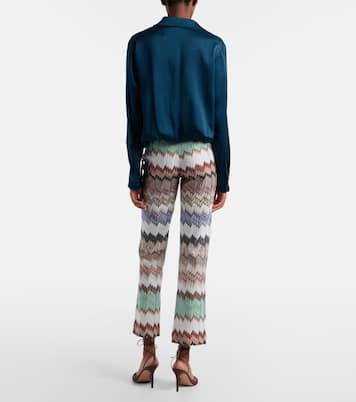 Gerade Cropped-Hose aus Häkelstrick | Missoni