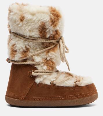 Teddy High suede and teddy snow boots | Inuikii