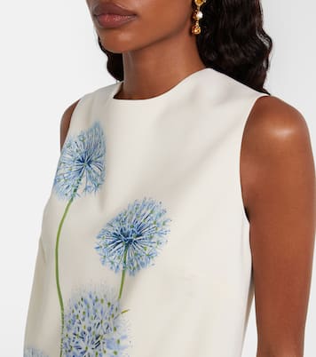 Vestido corto Allium en mezcla de lana | Oscar de la Renta