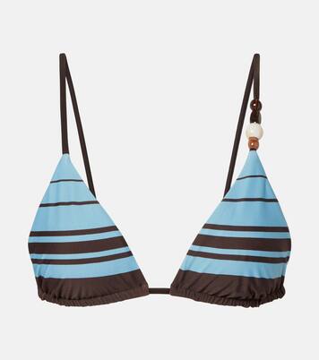 Rioja beaded striped bikini top | SIR