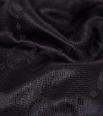 Bufanda de seda y lana con GG en jacquard | Gucci
