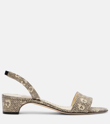 Patobarnu 30 lizard-effect leather sandals | Manolo Blahnik