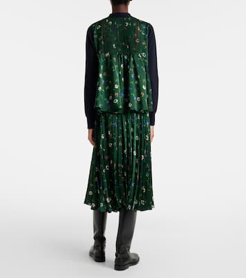 Bedruckter Midirock aus Satin | Sacai