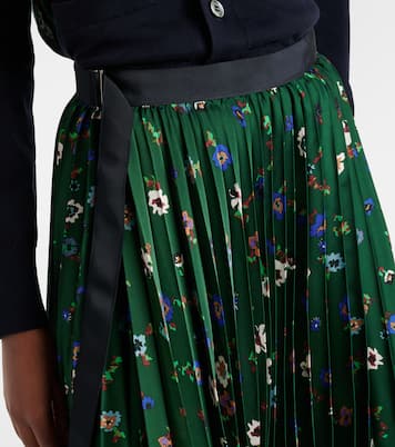 Bedruckter Midirock aus Satin | Sacai