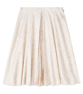 Falda Barocco de sarga plisada | Versace Kids